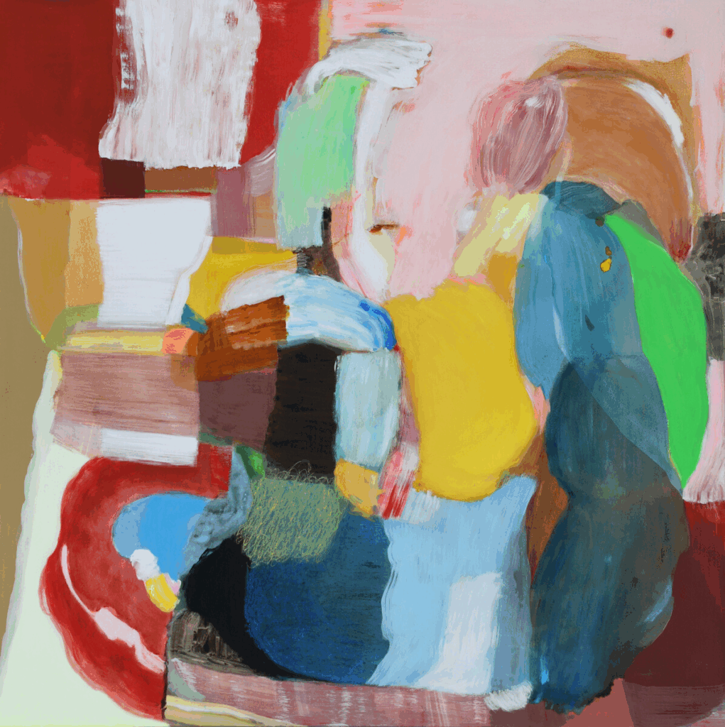 Abstract painting inspired by nature, sky, and sea created by Singapore-based artist.